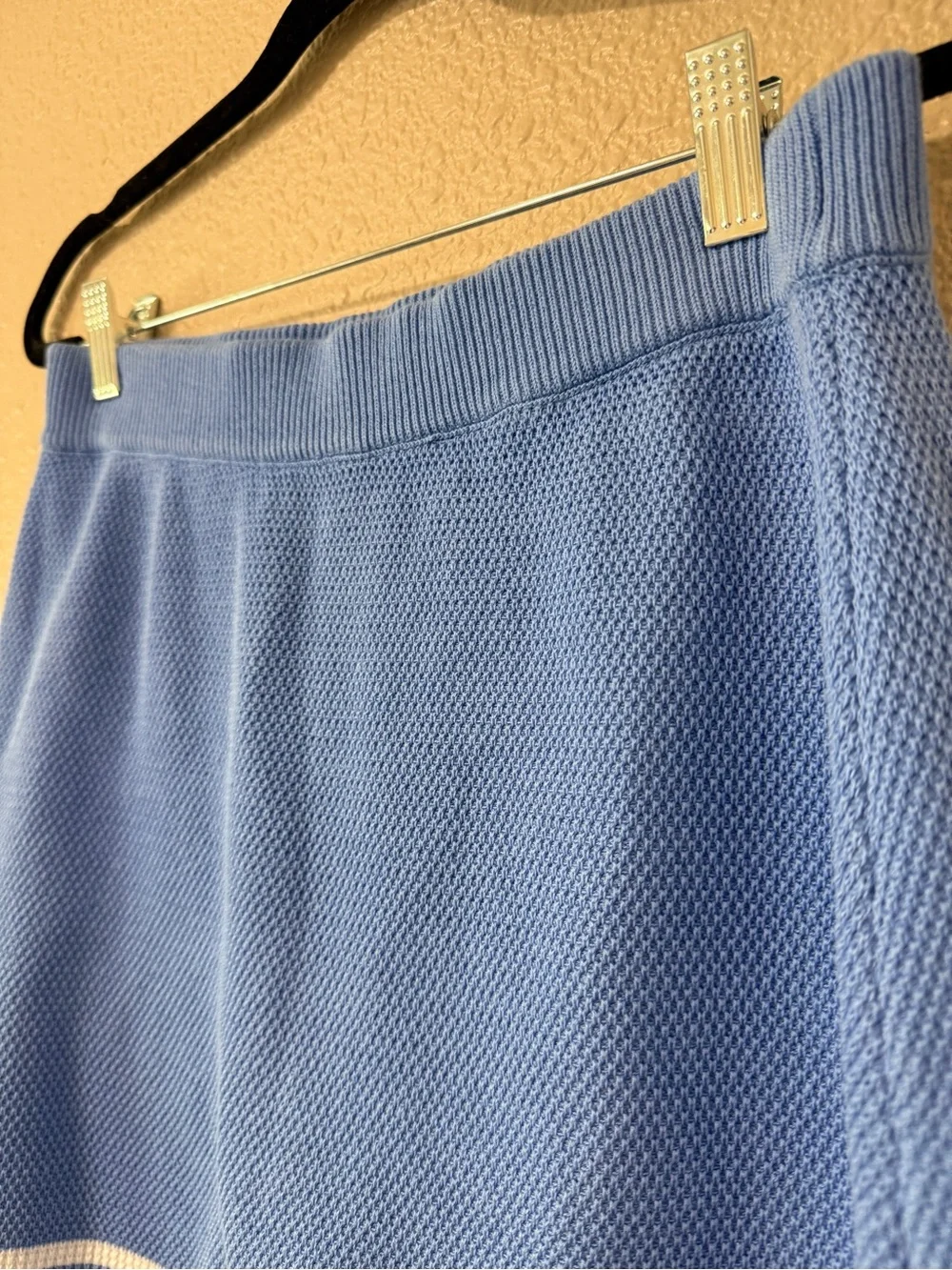 NWOT Alo Tennis Club Sweater Knit Skirt Athleisure Sporty Preppy Skort Blue M